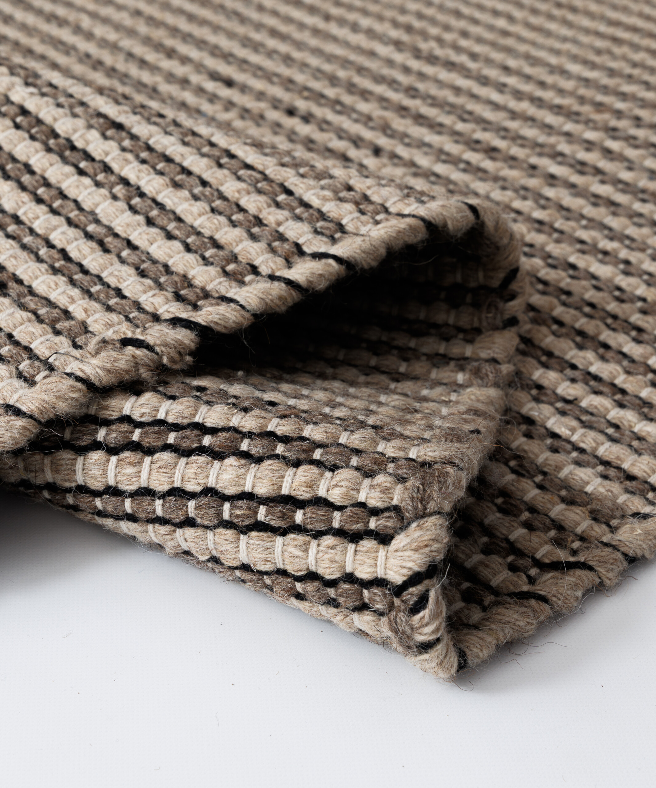 Alfombra de lana - Strim beige - close up Alfombra de lana - Strim beige - close up