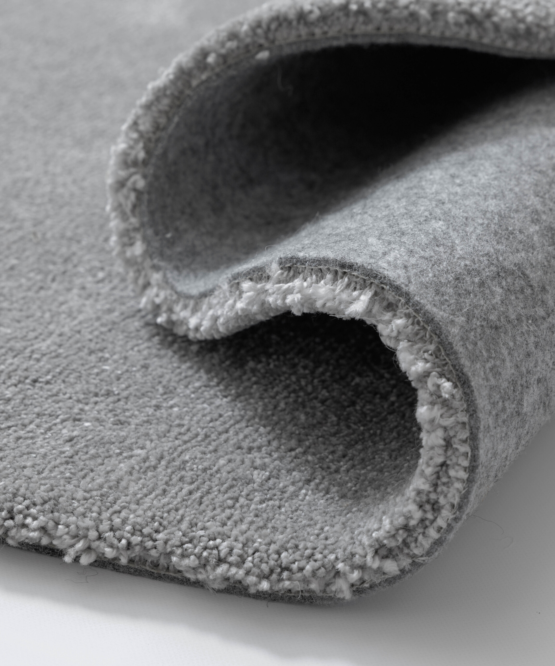 Alfombra redonda lavable - Clean Prestige gris - close up Alfombra redonda lavable - Clean Prestige gris - close up